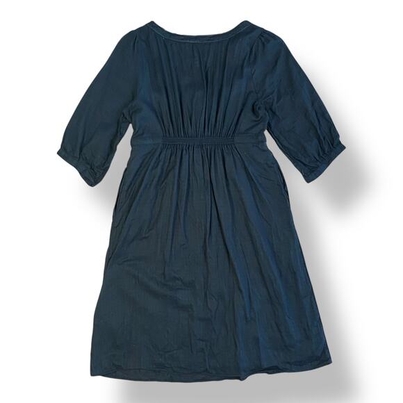 Old Navy Black Cotton Dress Women’s Small Empire Waist Knee Length Pockets - Picture 5 of 11